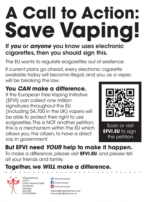 EFVI Leaflet Plus Update from Pro-Vaping MEP Kay Swinburn