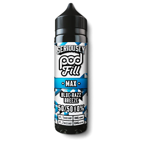 Seriously Pod Fill Max Blue Razz Breeze | From 7.5 | 40ml Shortfill | FREE Nic Shot E-Cigarette Direct Seriously Pod Fill Max Blue Razz Breeze | From 7.5 | 40ml Shortfill | FREE Nic Shot E-Cigarette Direct