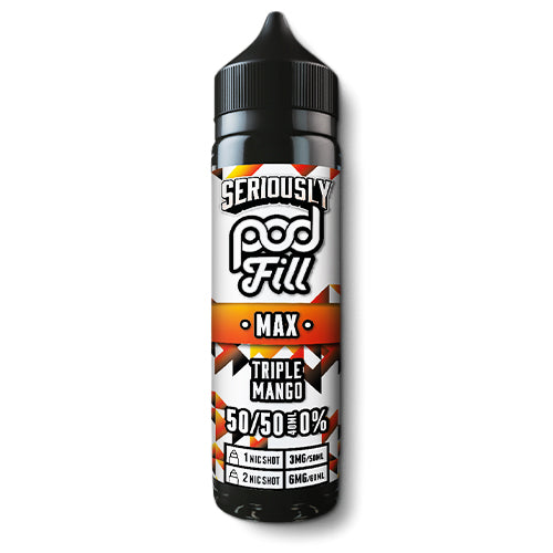Seriously Pod Fill Max Triple Mango | From 7.5 | 40ml Shortfill | FREE Nic  Shot  E-Cigarette Direct