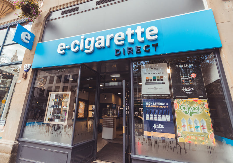 Outside view of the E-Cigarette Direct Cardiff store