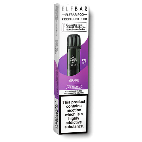 Elf Bar 600 Grape Pods | 3 for 11 E-Cigarette Direct Elf Bar 600 Grape Pods | 3 for 11 E-Cigarette Direct