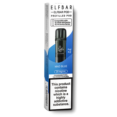 Elf Bar 600 Mad Blue Pods | 3 for 11 E-Cigarette Direct Elf Bar 600 Mad Blue Pods | 3 for 11 E-Cigarette Direct