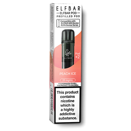 Elf Bar 600 Peach Ice Pods | 3 for 11 E-Cigarette Direct Elf Bar 600 Peach Ice Pods | 3 for 11 E-Cigarette Direct