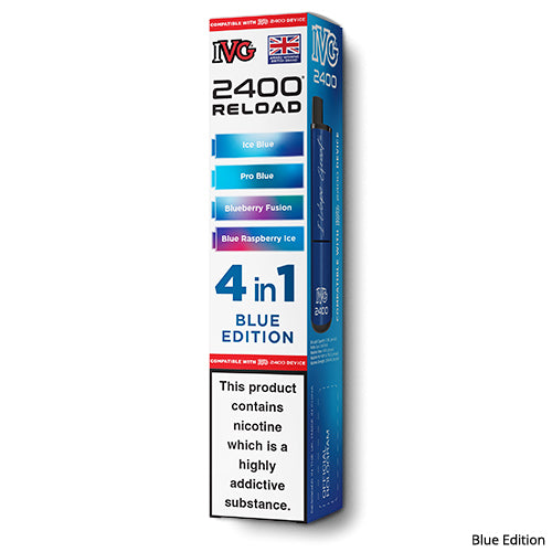 IVG 2400 Blue Edition Pod Refills | 4 Flavours in One | 3 for 17   E-Cigarette Direct