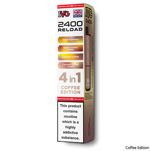 IVG 2400 Coffee Edition Pod Refills | 4 Flavours in One | 3 for 17 E-Cigarette Direct IVG 2400 Coffee Edition Pod Refills | 4 Flavours in One | 3 for 17 E-Cigarette Direct