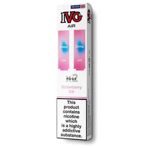 IVG Air Strawberry Ice Pods | 3 for 11 | Pack of 2 E-Cigarette Direct IVG Air Strawberry Ice Pods | 3 for 11 | Pack of 2 E-Cigarette Direct