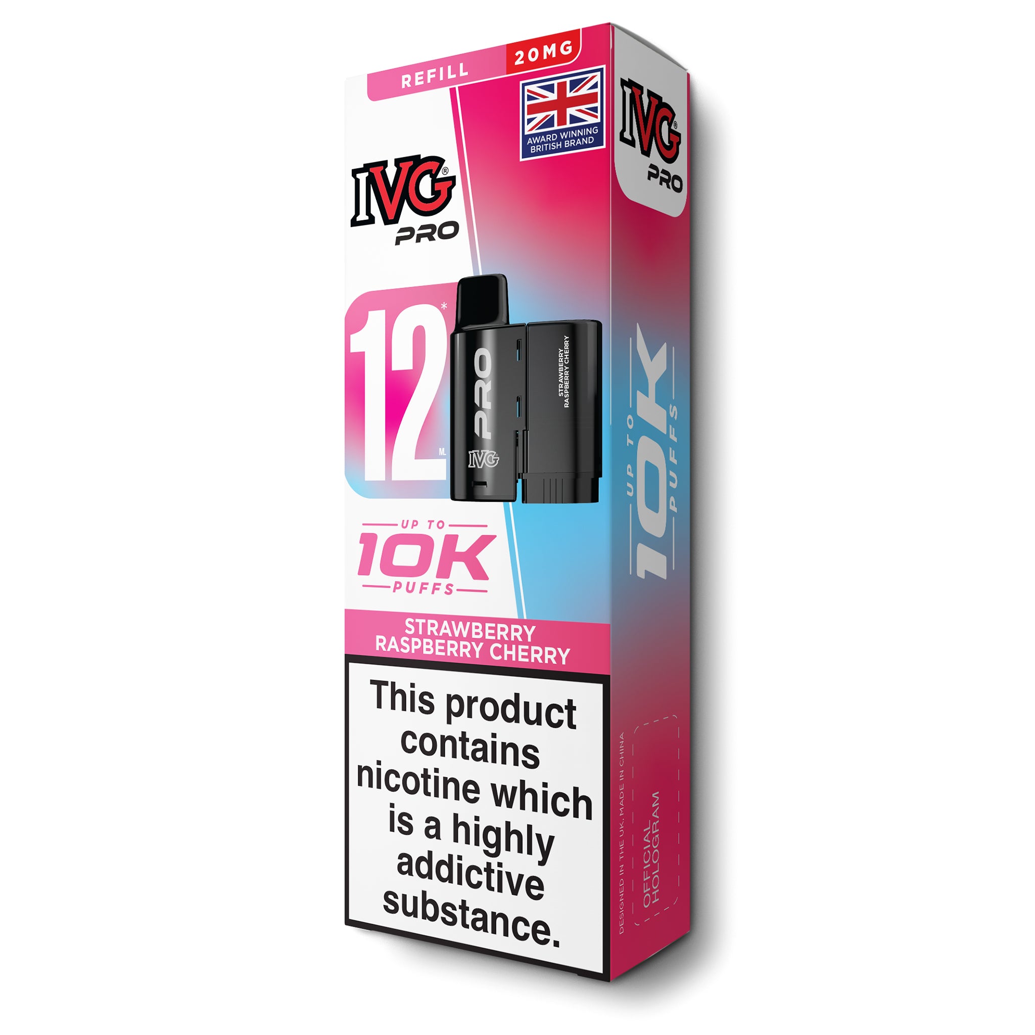 IVG Pro 12 Strawberry Raspberry Cherry Refill Pod | 5.99 | E-Cigarette  Direct