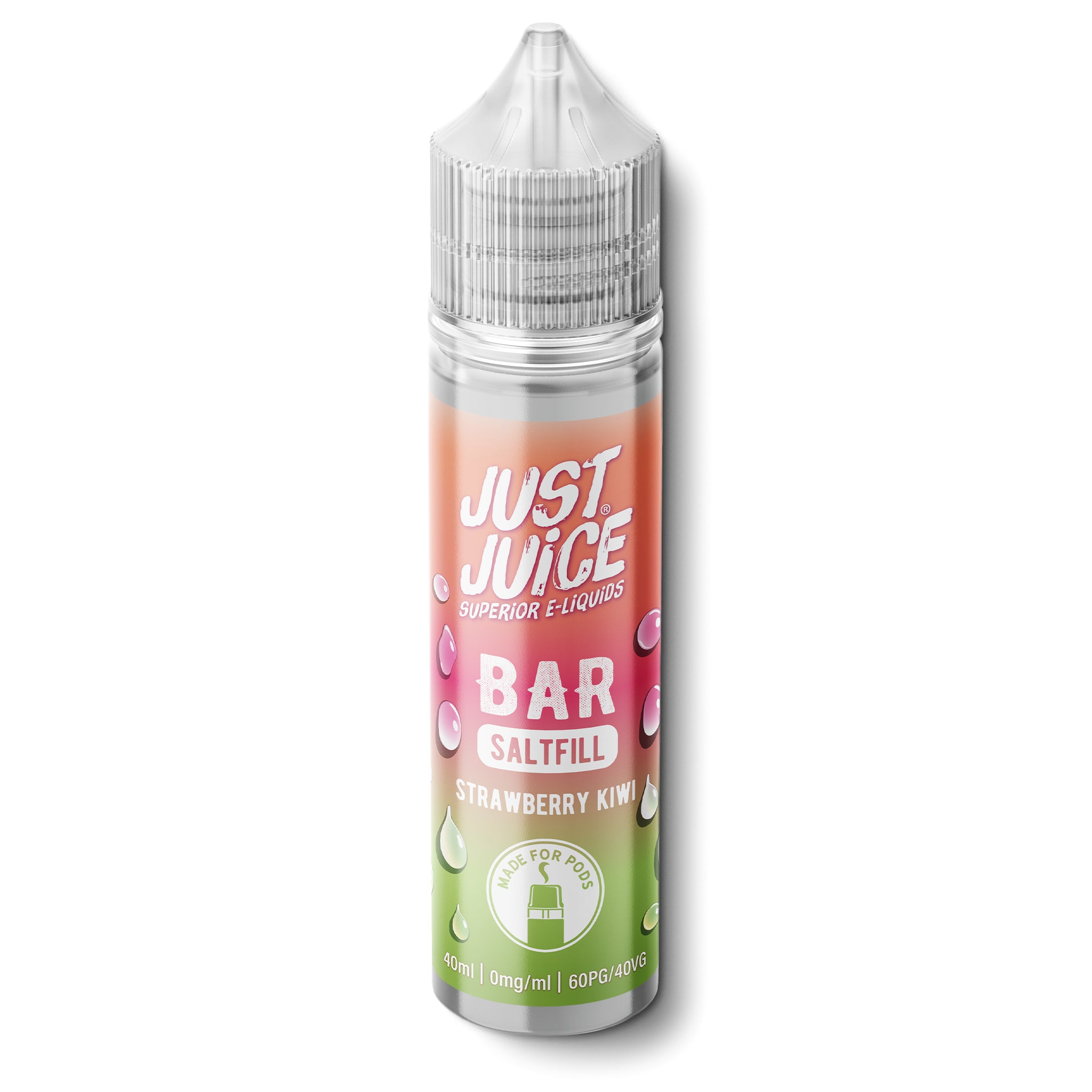 Just Juice Bar Saltfill Strawberry Kiwi | 40ml Shortfill | From 7.50 + FREE Nic Shot E-Cigarette Direct Just Juice Bar Saltfill Strawberry Kiwi | 40ml Shortfill | From 7.50 + FREE Nic Shot E-Cigarette Direct