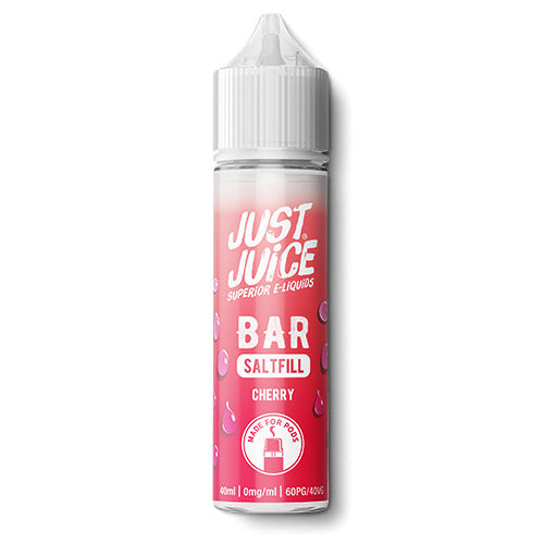 Just Juice Bar Saltfill Cherry | 40ml Shortfill | From 7.50 + FREE Nic  Shot  E-Cigarette Direct