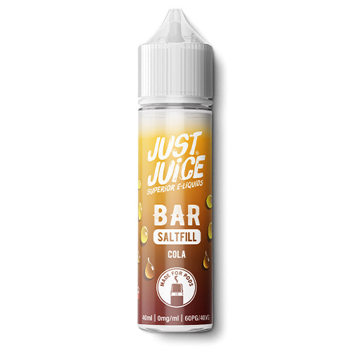 Just Juice Bar Saltfill Cola | 40ml Shortfill | From 7.50 + FREE Nic Shot E-Cigarette Direct Just Juice Bar Saltfill Cola | 40ml Shortfill | From 7.50 + FREE Nic Shot E-Cigarette Direct