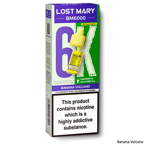 Lost Mary BM6000 Banana Volcano Refill Pods | 3 for 14 | E-Cigarette Direct Lost Mary BM6000 Banana Volcano Refill Pods | 3 for 14 | E-Cigarette Direct
