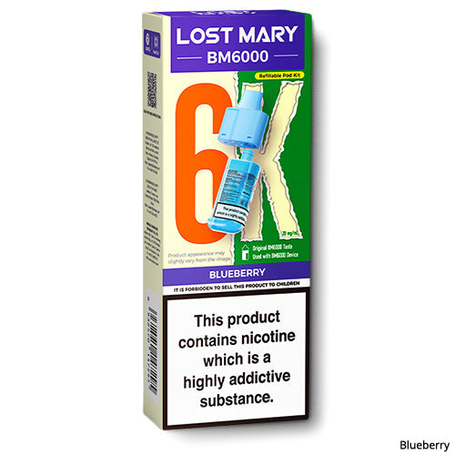 Lost Mary BM6000 Blueberry Refill Pods | 3 for 14 | E-Cigarette Direct Lost Mary BM6000 Blueberry Refill Pods | 3 for 14 | E-Cigarette Direct
