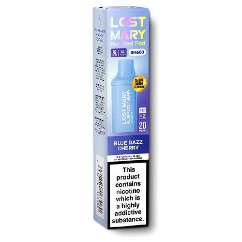 Lost Mary BM600 Blue Razz Cherry Prefilled Pods | E-Cigarette Direct Lost Mary BM600 Blue Razz Cherry Prefilled Pods | E-Cigarette Direct
