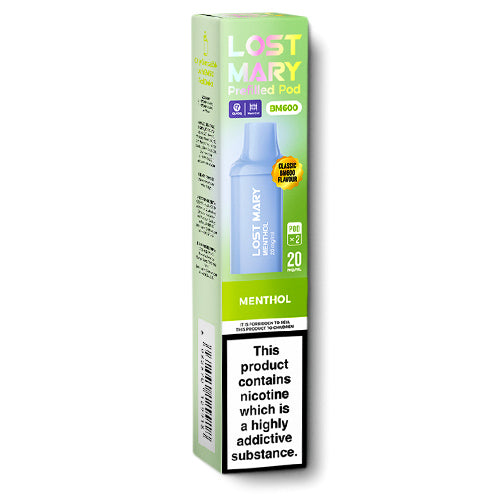 Lost Mary BM600 Menthol Prefilled Pods | E-Cigarette Direct Lost Mary BM600 Menthol Prefilled Pods | E-Cigarette Direct