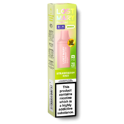 Lost Mary BM600 Strawberry Kiwi Prefilled Pods | E-Cigarette Direct Lost Mary BM600 Strawberry Kiwi Prefilled Pods | E-Cigarette Direct