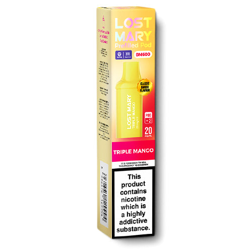 Lost Mary BM600 Triple Mango Prefilled Pods | 3 for 11 | E-Cigarette Direct Lost Mary BM600 Triple Mango Prefilled Pods | 3 for 11 | E-Cigarette Direct