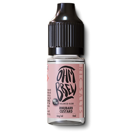 rhubarb and custard vape juice Ohm Brew Salts Rhubarb and Custard | From £2.50