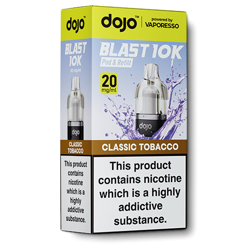 Dojo Blast 10k Classic Tobacco Pod & Refill | Just 4.99 E-Cigarette Direct Dojo Blast 10k Classic Tobacco Pod & Refill | Just 4.99 E-Cigarette Direct