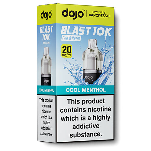 Dojo Blast 10k Cool Menthol Pod & Refill | Just 4.99 E-Cigarette Direct Dojo Blast 10k Cool Menthol Pod & Refill | Just 4.99 E-Cigarette Direct