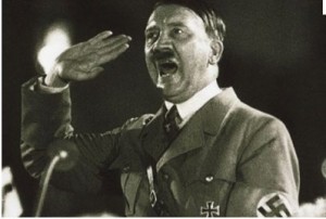 Hitler in the middle of a rant.