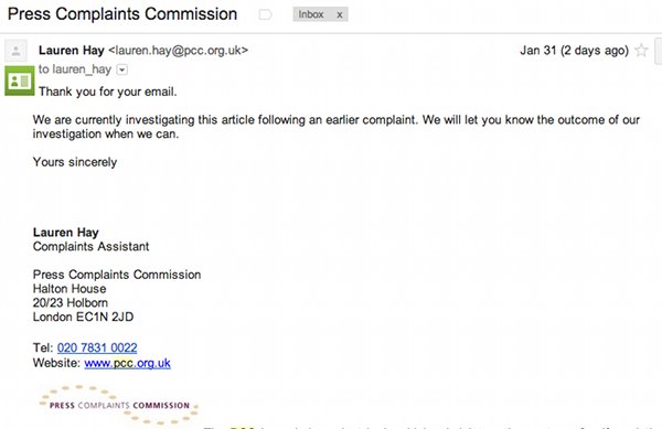 Press complaints commission.