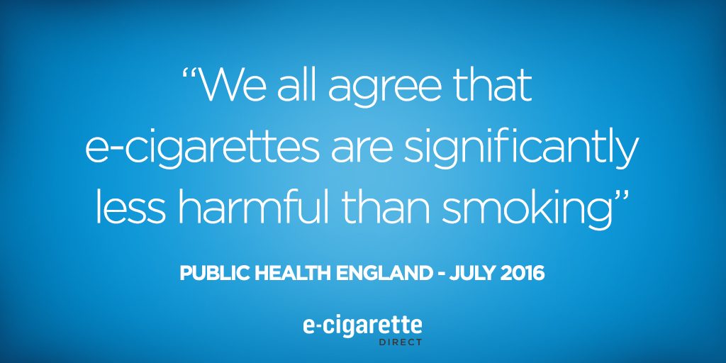 Public Health England quote on e-cigarettes.