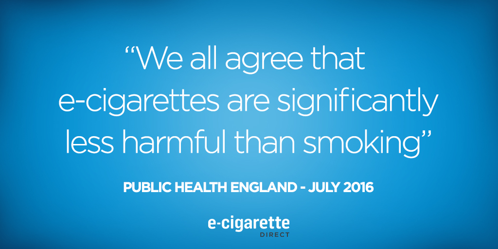Public Health England quote on e-cigarettes. 