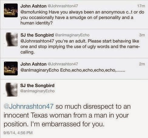 John Ashton Twitter rage. 