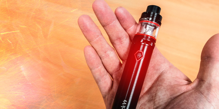 Hot vape device in hand