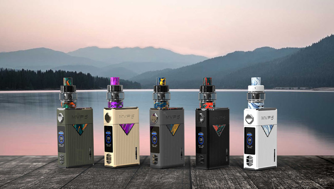 Innokin MPV devices pictured next to a lake. 