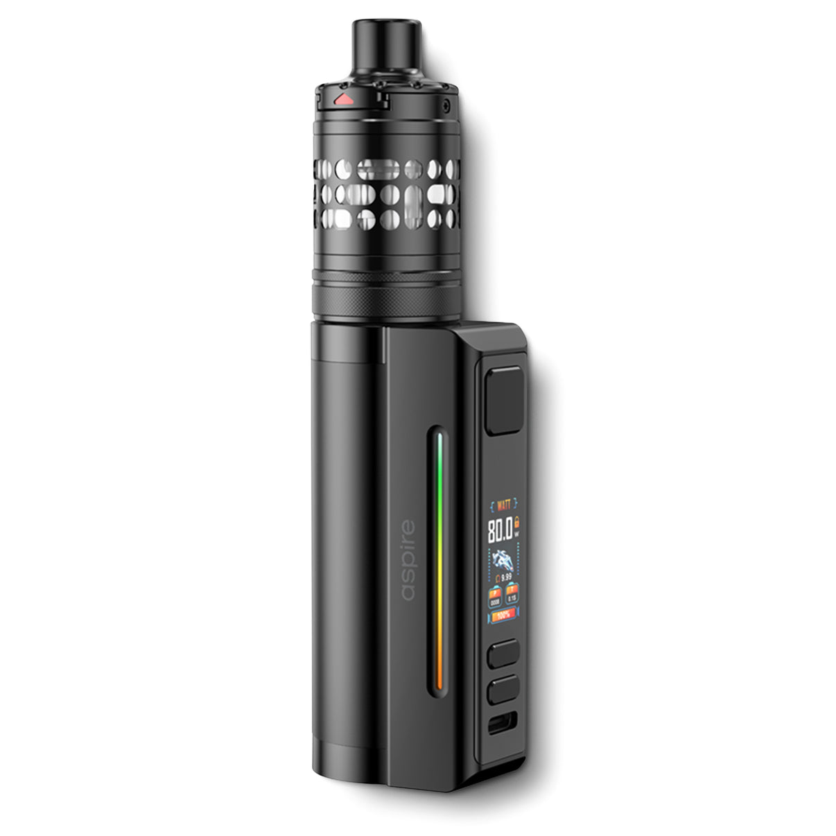 Aspire Zelos M80 Full Black on a white background