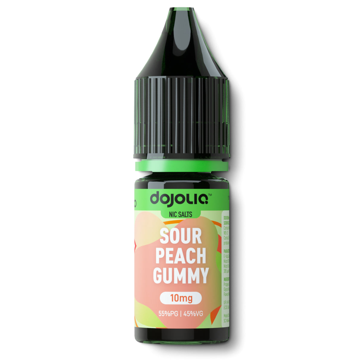 Dojoliq nic salts sour peach gummy flavour
