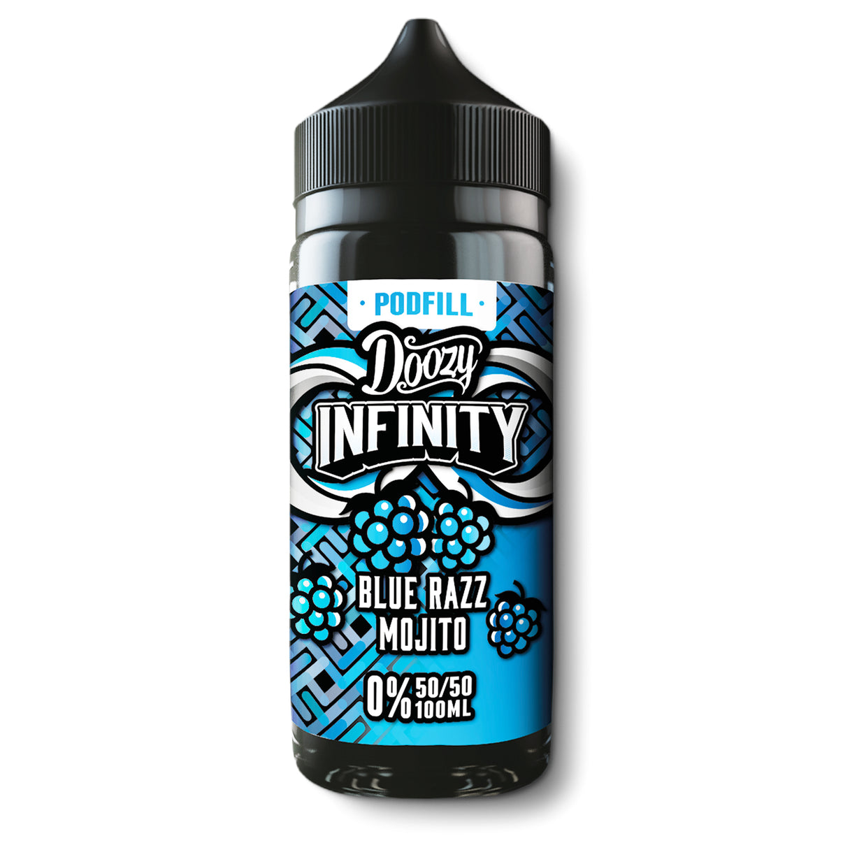 Doozy Infinity Podfill Blue Razz Mojito vape juice bottle