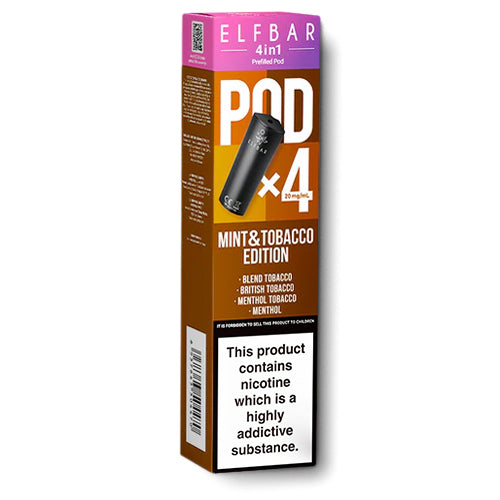 Elf Bar 4in1 Pods Mint and Tobacco Edition