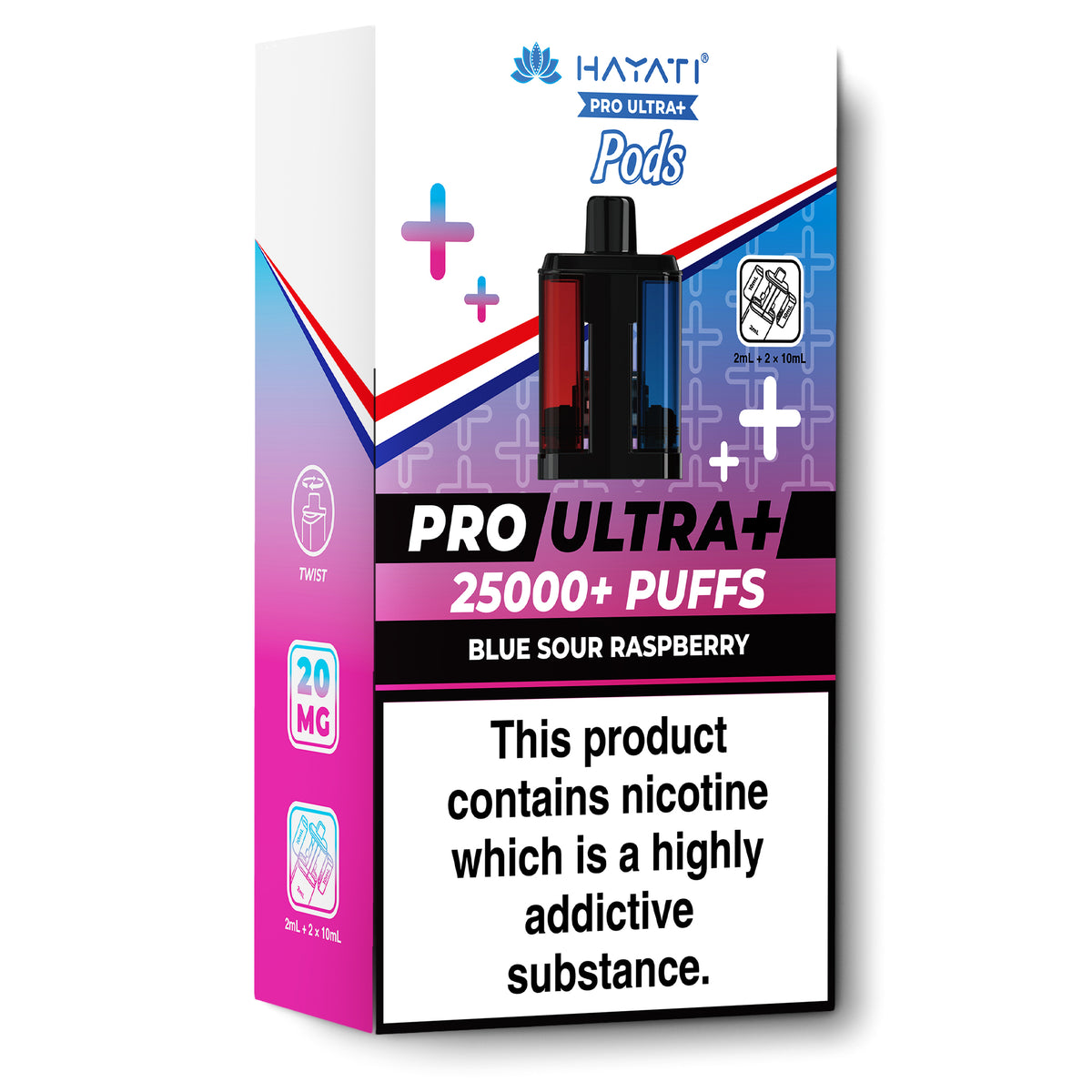 Hayati Pro Ultra+ Blue Sour Raspberry 25K Refill Pods | Hayati Pro Ultra+  Kiwi Banana / Straw' Banana 25K Refill Pods | 3 for £20