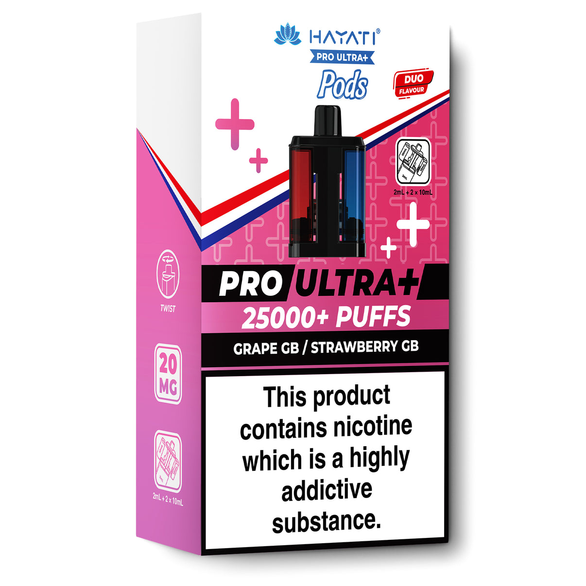 Hayati Pro Ultra+ refill pods grape GB / strawberry GB flavour