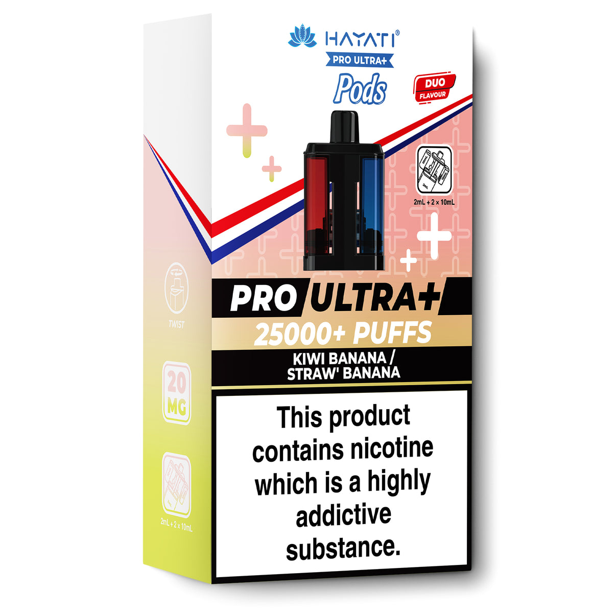 Hayati Pro Ultra+ refill pods kiwi banana / straw' banana flavour