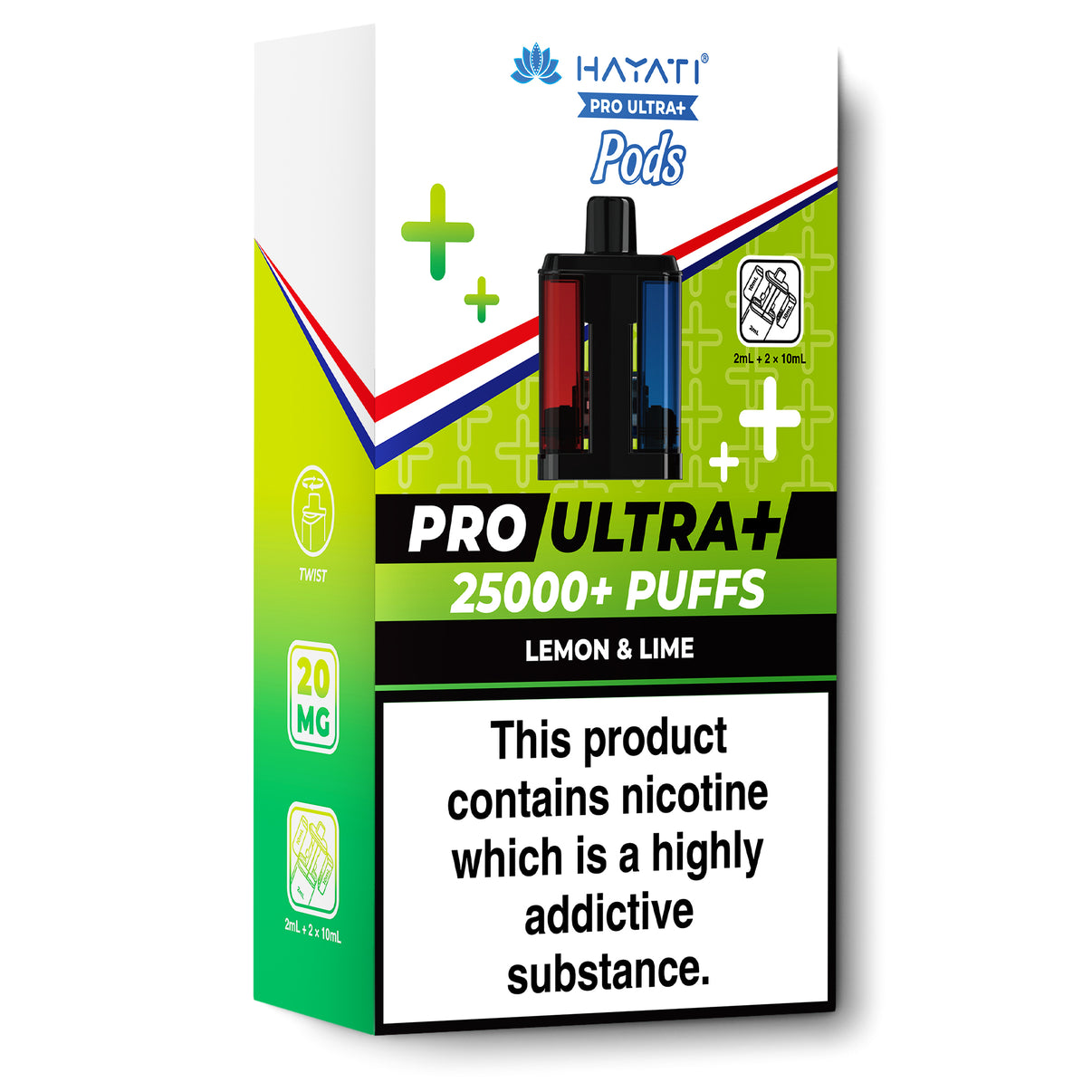 Hayati Pro Ultra+ refill pods lemon & lime flavour