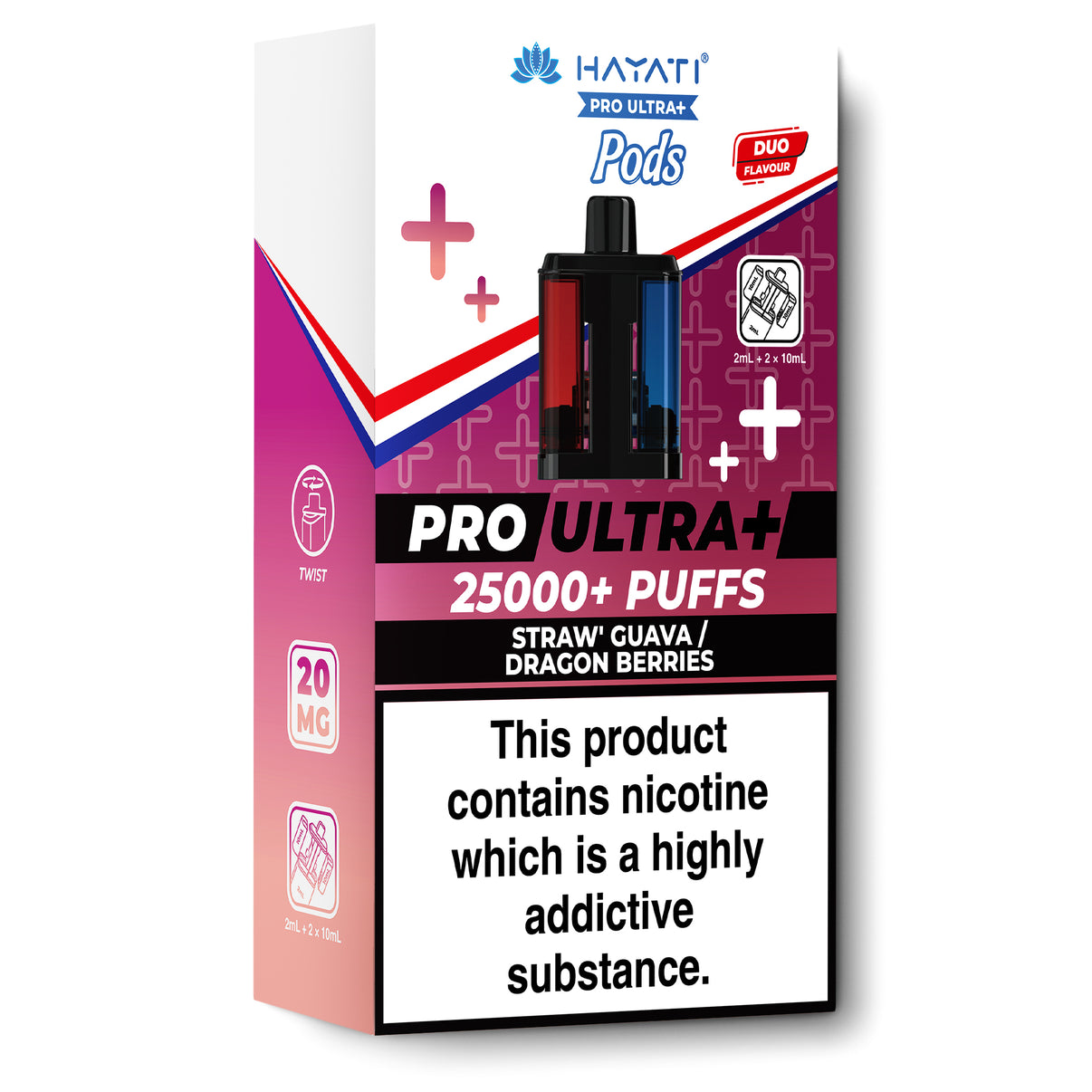 Hayati Pro Ultra+ refill pods straw' guava / dragon berries flavour