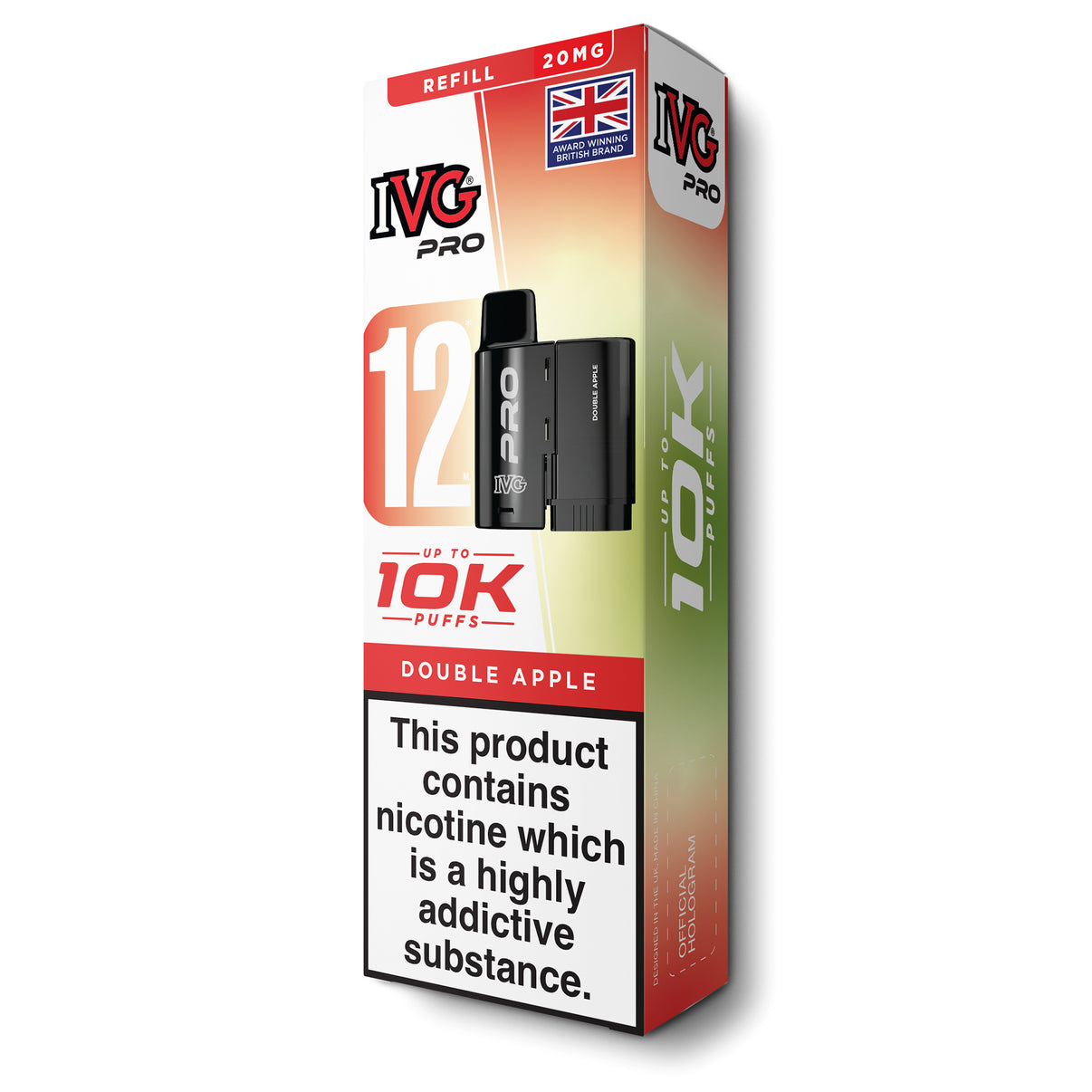 IVG Pro 12 refill pods double apple flavour