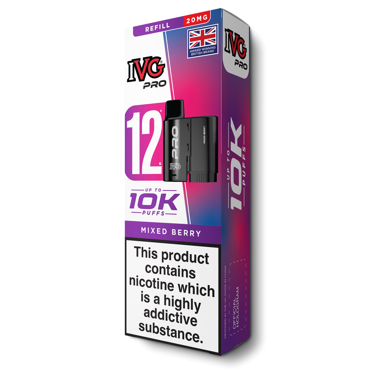 IVG Pro 12 refill pods mixed berry flavour