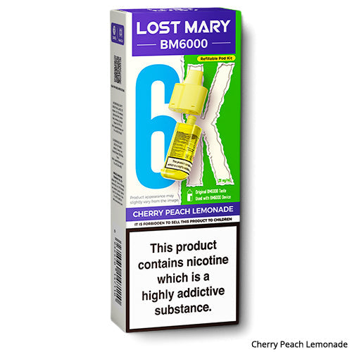 Lost Mary BM6000 Prefilled Pods Cherry Peach Lemonade