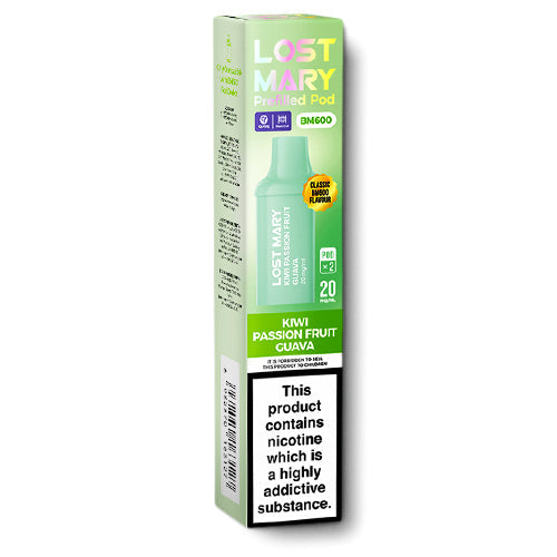 Lost Mary BM600 Kiwi Passion Fruit Guava Prefilled Pods