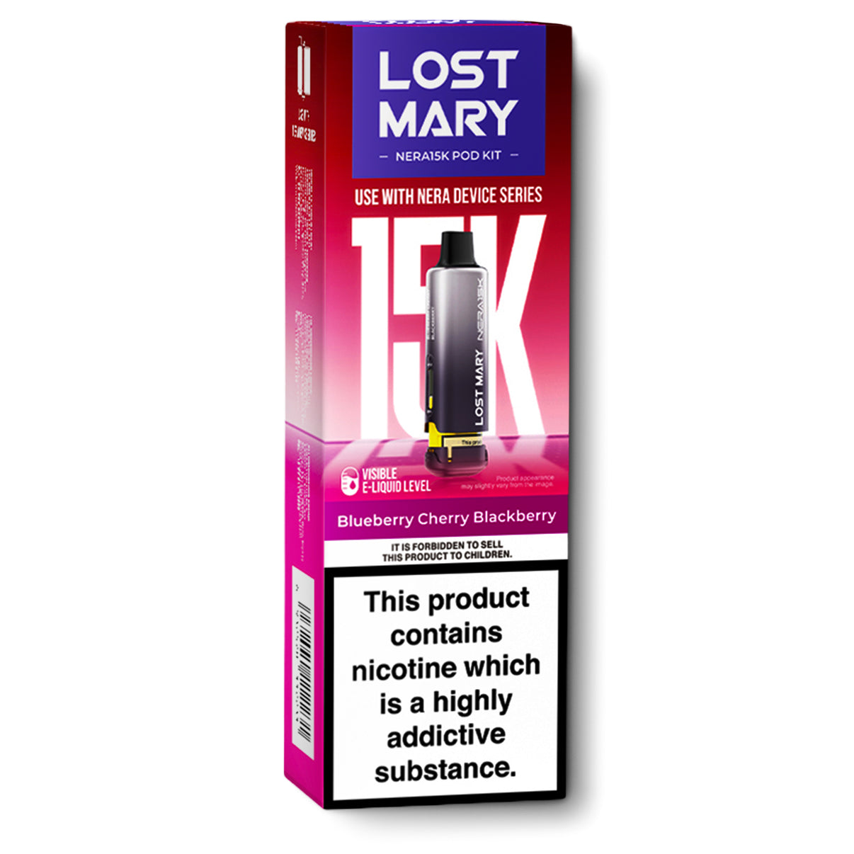Lost Mary Nera 15K pods Blueberry Cherry Blackberry
