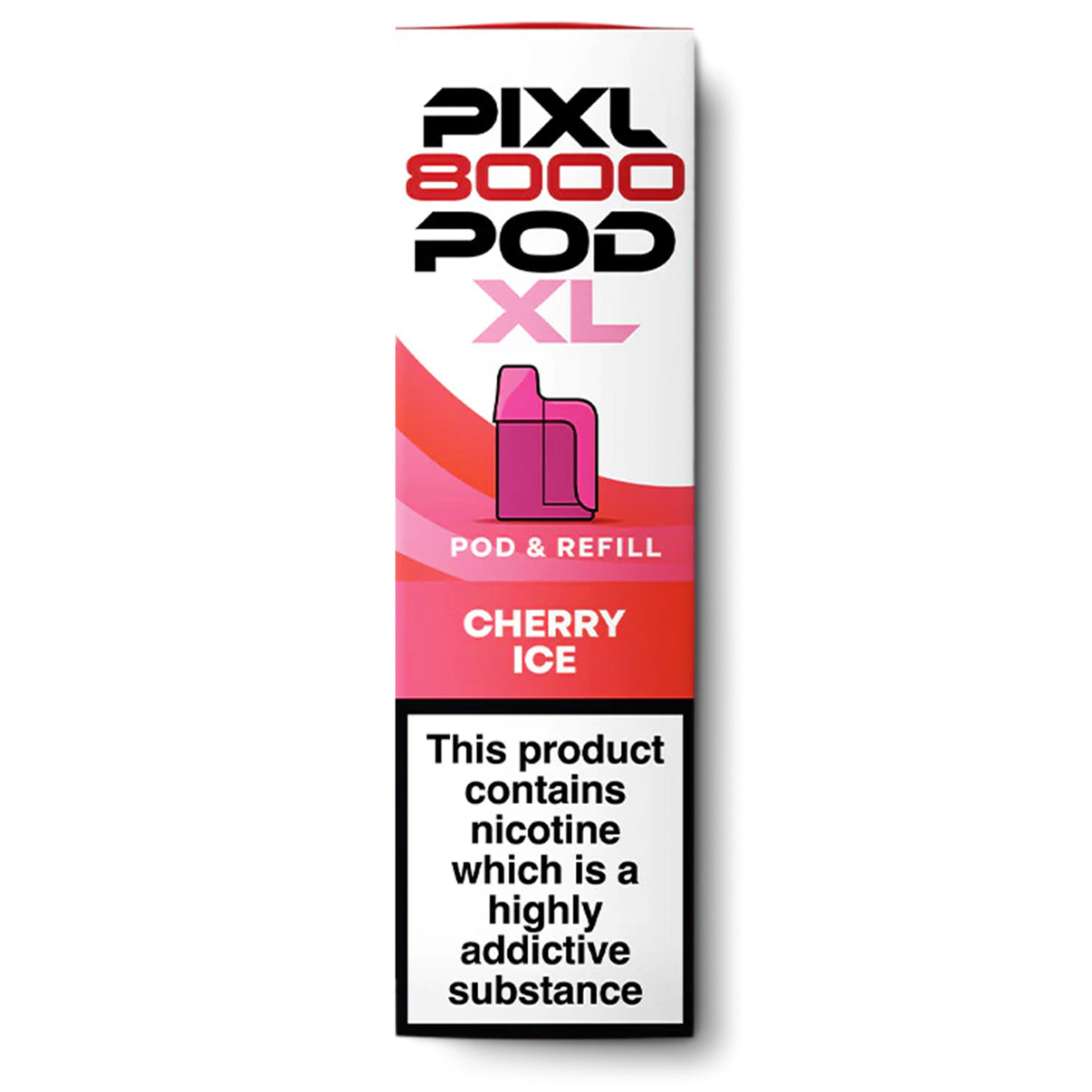 Pixl 8000 pod and refill cherry ice flavour
