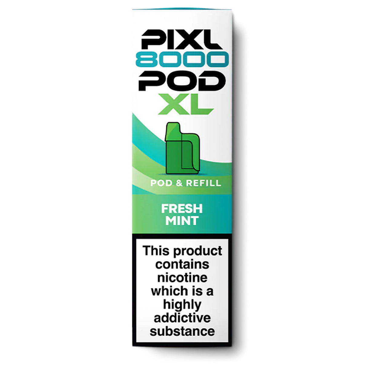 Pixl 8000 pod and refill fresh mint flavour