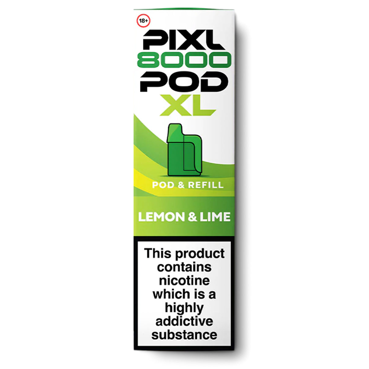 Pixl 8000 pod and refill lemon and lime flavour