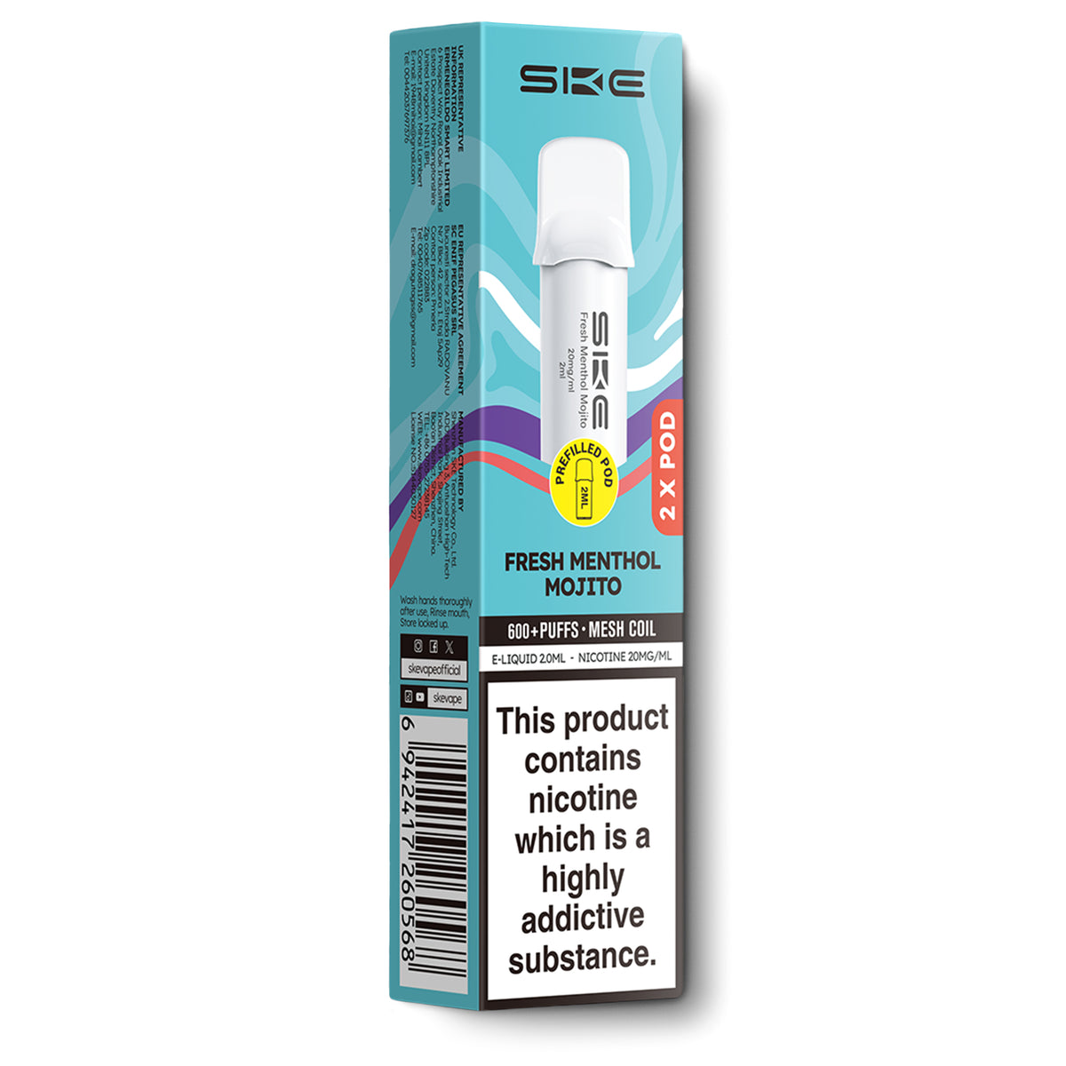 SKE 600 Pro Prefilled Pods Fresh Menthol Mojito