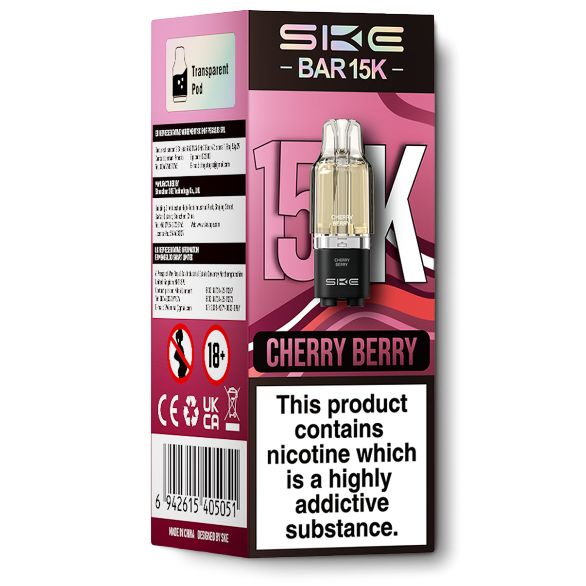 SKE Bar 15K Pods Cherry Berry