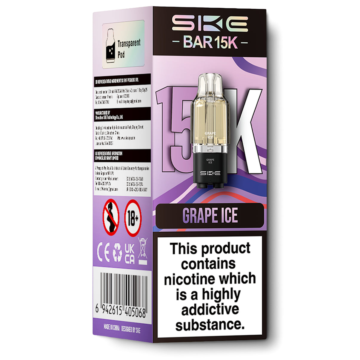 SKE Bar 15K Pods Grape Ice